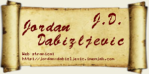 Jordan Dabižljević vizit kartica
